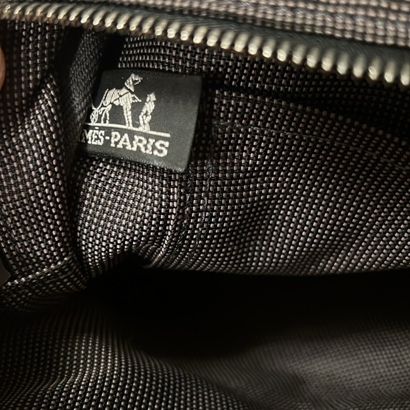 Hermès Fourre Tout MM Canvas Tote Bag Black Grey Toile Lining Silver Hardware - Picture 11 of 11